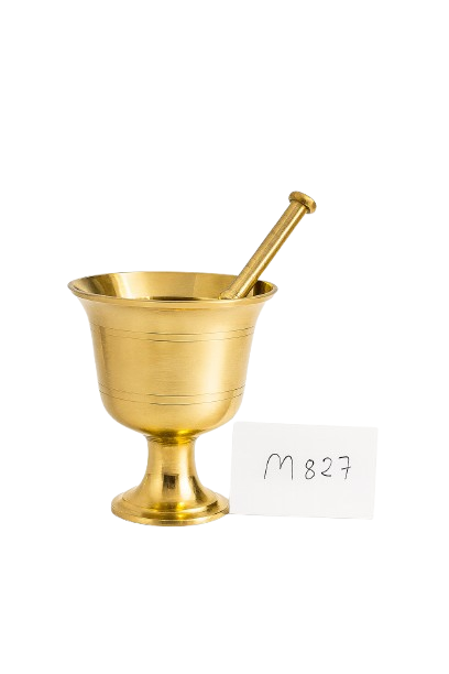 Vintage Brass Mortar and Pestle Set