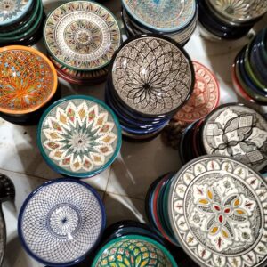 Intricately Hand-Painted Moroccan Ceramic Bowls